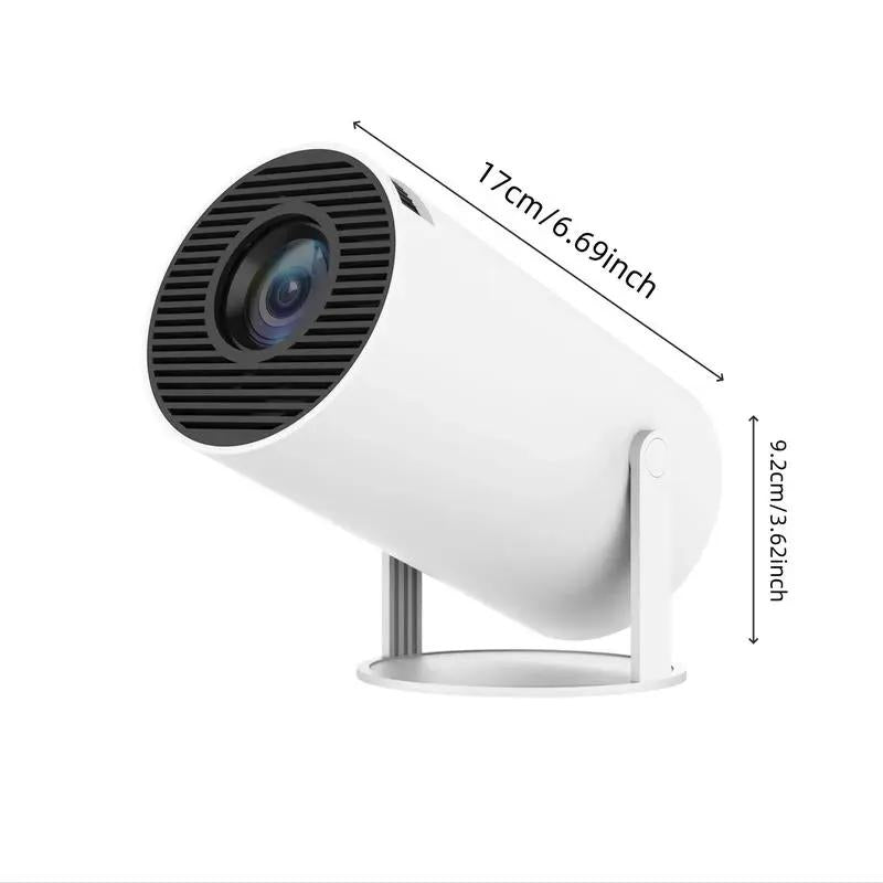 Mini Projector 4K 1080P Support, Wifi6 BT 5.0 Android 11,Auto Horizontal Correction,180°Rotatable Outdoor Movie Projector Home Use Audio