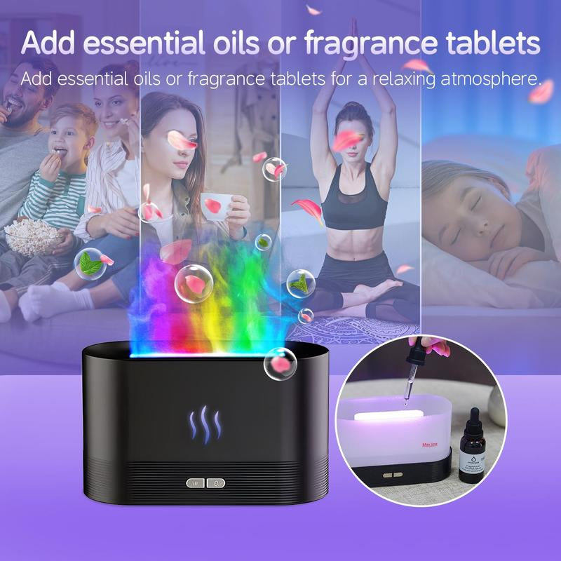 Desk Air Humidifier with Colorful Night Light, USB Powered Mist Maker, Desktop Aroma Diffuser, Room Air Humidifier for Bedroom Dressers Home Decor, Room Decor