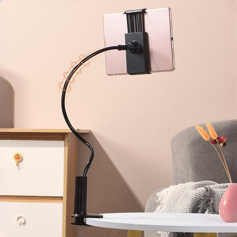Adjustable Tablet Holder, Flexible Clip-On Tablet Bracket, Bedside Desktop Table Tablet Fixing Clip