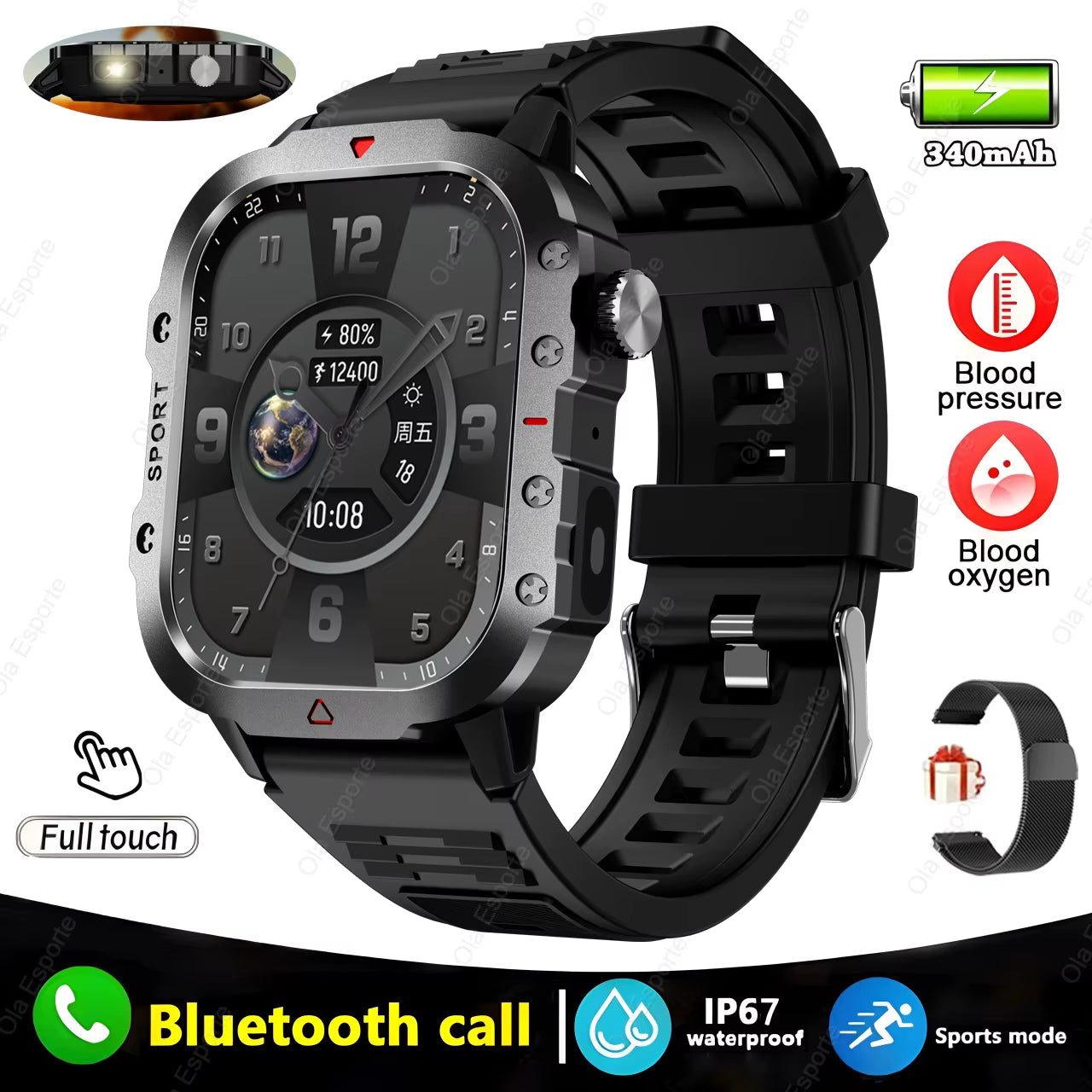 2025 Smartwatch for XIAOMI New GPS Smart Watch Men 2.01 Inch HD Display GPS & Make/Receive Phone Calls 400Mah Battery Braceletes