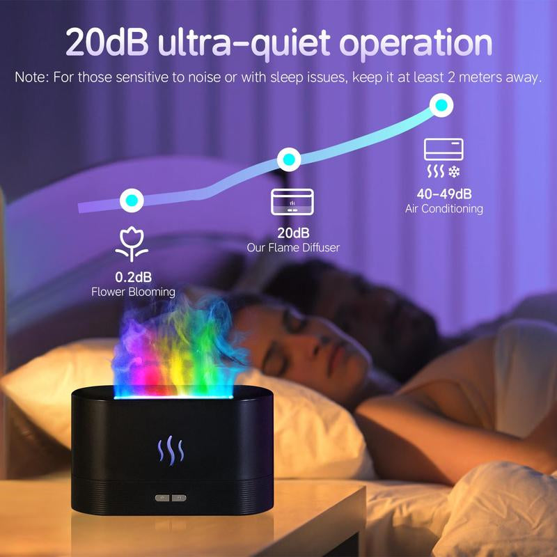 Desk Air Humidifier with Colorful Night Light, USB Powered Mist Maker, Desktop Aroma Diffuser, Room Air Humidifier for Bedroom Dressers Home Decor, Room Decor