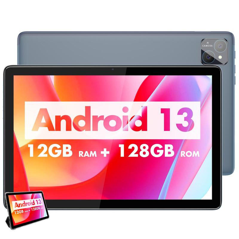 10.1 Inch Android 14 Tablet, Large Screen Entertainment Office Dual Channel Speaker Tablet, HD Screen Tablet with 128G Storage, 2.4G/5G Wifi Wireless Tablet, Portable Tablet