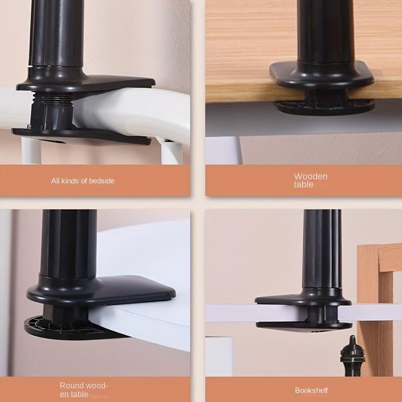 Adjustable Tablet Holder, Flexible Clip-On Tablet Bracket, Bedside Desktop Table Tablet Fixing Clip