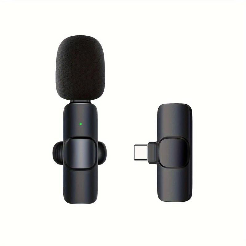 Warmhats Professional Wireless Microphone for Iphone, Ipad, Android, Phone, Laptop PC, Wireless Omnidirectional Condenser Recording Microphone for Interview Video Podcast Vlog Audio Lavalier Rechargeable Usb
