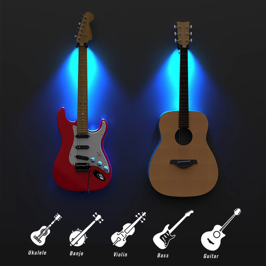 Guitarra Hanger LED Guitar Hanger Wall Mount Bracket Holder Rock Style LED Guitar for Guitarist Acoustic Guitar Electric