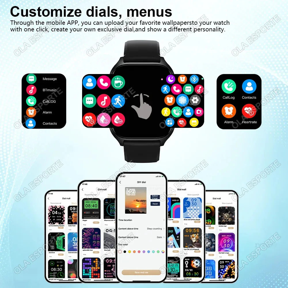 2025 New Smart Watch for Men Women Dial to Answer Calls GPS Sports Tracking Heart Rate Blood Oxygen Monitor Bluetooth Smartwatch