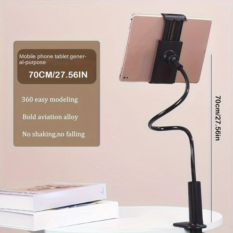 Adjustable Tablet Holder, Flexible Clip-On Tablet Bracket, Bedside Desktop Table Tablet Fixing Clip