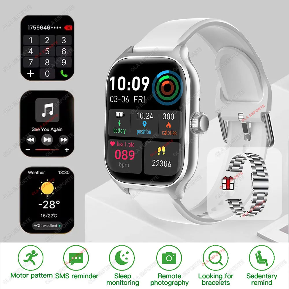 2025 New Smart Watch for Men Women Dial to Answer Calls GPS Sports Tracking Heart Rate Blood Oxygen Monitor Bluetooth Smartwatch