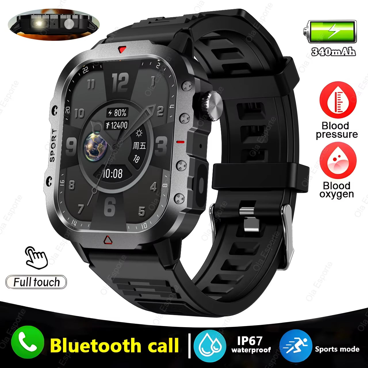 2025 Smartwatch for XIAOMI New GPS Smart Watch Men 2.01 Inch HD Display GPS & Make/Receive Phone Calls 400Mah Battery Braceletes