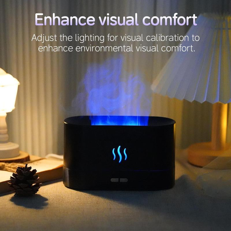 Desk Air Humidifier with Colorful Night Light, USB Powered Mist Maker, Desktop Aroma Diffuser, Room Air Humidifier for Bedroom Dressers Home Decor, Room Decor