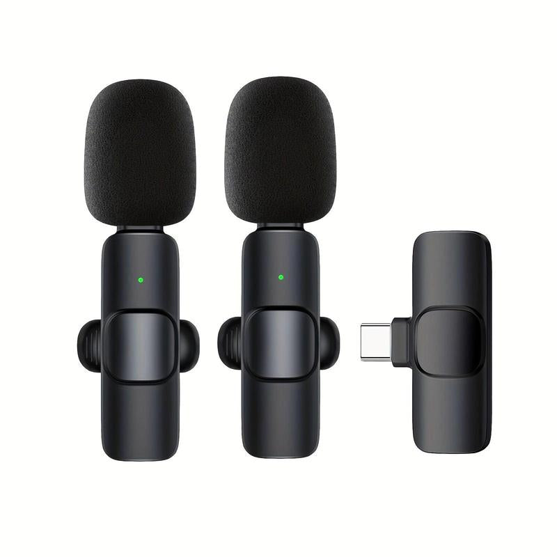 Warmhats Professional Wireless Microphone for Iphone, Ipad, Android, Phone, Laptop PC, Wireless Omnidirectional Condenser Recording Microphone for Interview Video Podcast Vlog Audio Lavalier Rechargeable Usb