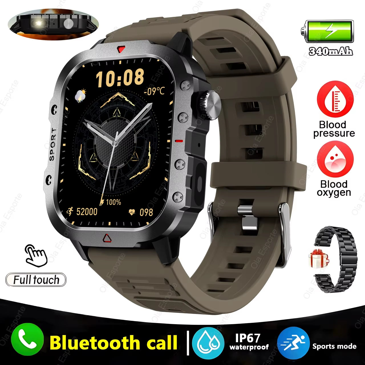 2025 Smartwatch for XIAOMI New GPS Smart Watch Men 2.01 Inch HD Display GPS & Make/Receive Phone Calls 400Mah Battery Braceletes