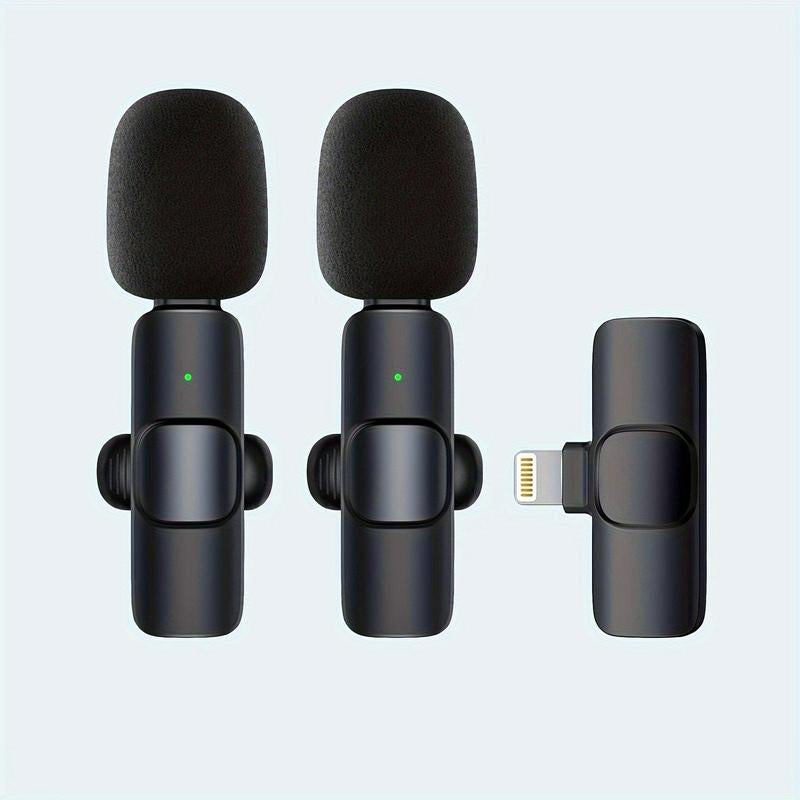 Warmhats Professional Wireless Microphone for Iphone, Ipad, Android, Phone, Laptop PC, Wireless Omnidirectional Condenser Recording Microphone for Interview Video Podcast Vlog Audio Lavalier Rechargeable Usb
