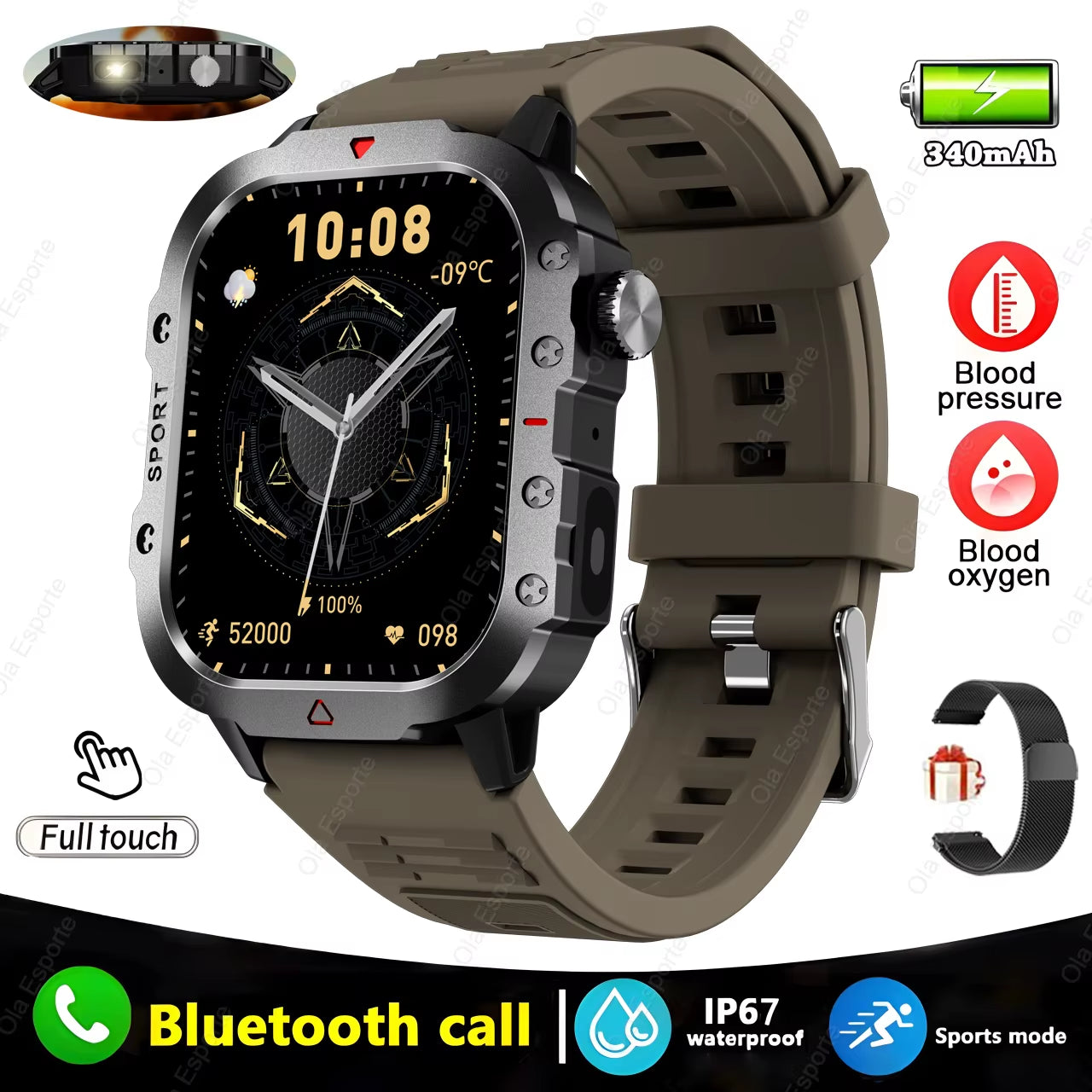 2025 Smartwatch for XIAOMI New GPS Smart Watch Men 2.01 Inch HD Display GPS & Make/Receive Phone Calls 400Mah Battery Braceletes