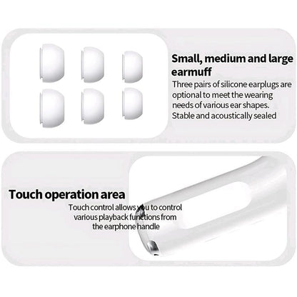 Smart Touchscreen Bluetooth Earbuds - White Audio Headphone with Full-Color Display, AI Anti-Loss, Waterproof, 5.4 AI MCU, 12M Bluetooth Range