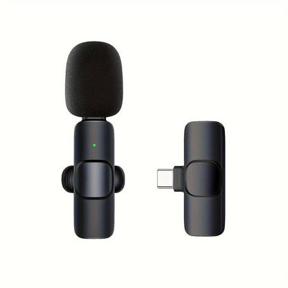 Warmhats Professional Wireless Microphone for Iphone, Ipad, Android, Phone, Laptop PC, Wireless Omnidirectional Condenser Recording Microphone for Interview Video Podcast Vlog Audio Lavalier Rechargeable Usb