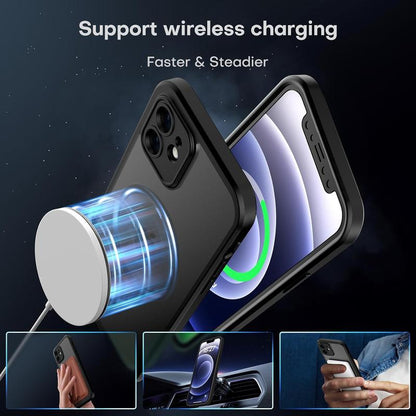 Three in One Magnetic Phone Case for Iphone 13/14/15, Upgraded with [Full Camera Protection] [Compatible with Magsafe] [15FT Military Grade Protection]