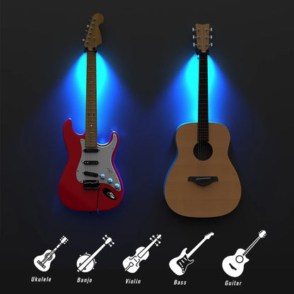 Guitarra Hanger LED Guitar Hanger Wall Mount Bracket Holder Rock Style LED Guitar for Guitarist Acoustic Guitar Electric