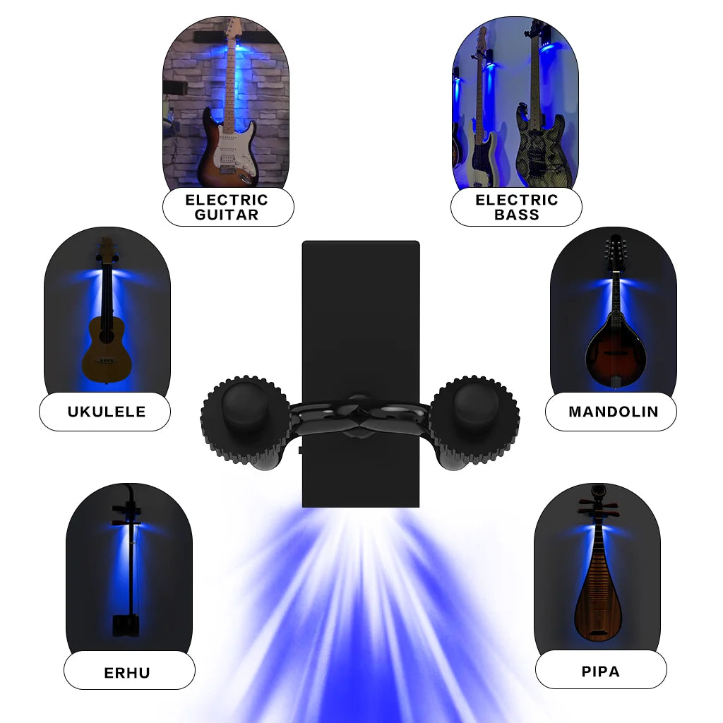 Guitarra Hanger LED Guitar Hanger Wall Mount Bracket Holder Rock Style LED Guitar for Guitarist Acoustic Guitar Electric