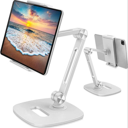 Universal Tablet & Phone Holder Stand, 1 Count Durable Metal Desk Mobile Holder Stand, Adjustable & Rotatable Desktop Smartphone Tablet Stand, Tablet Display Accessories